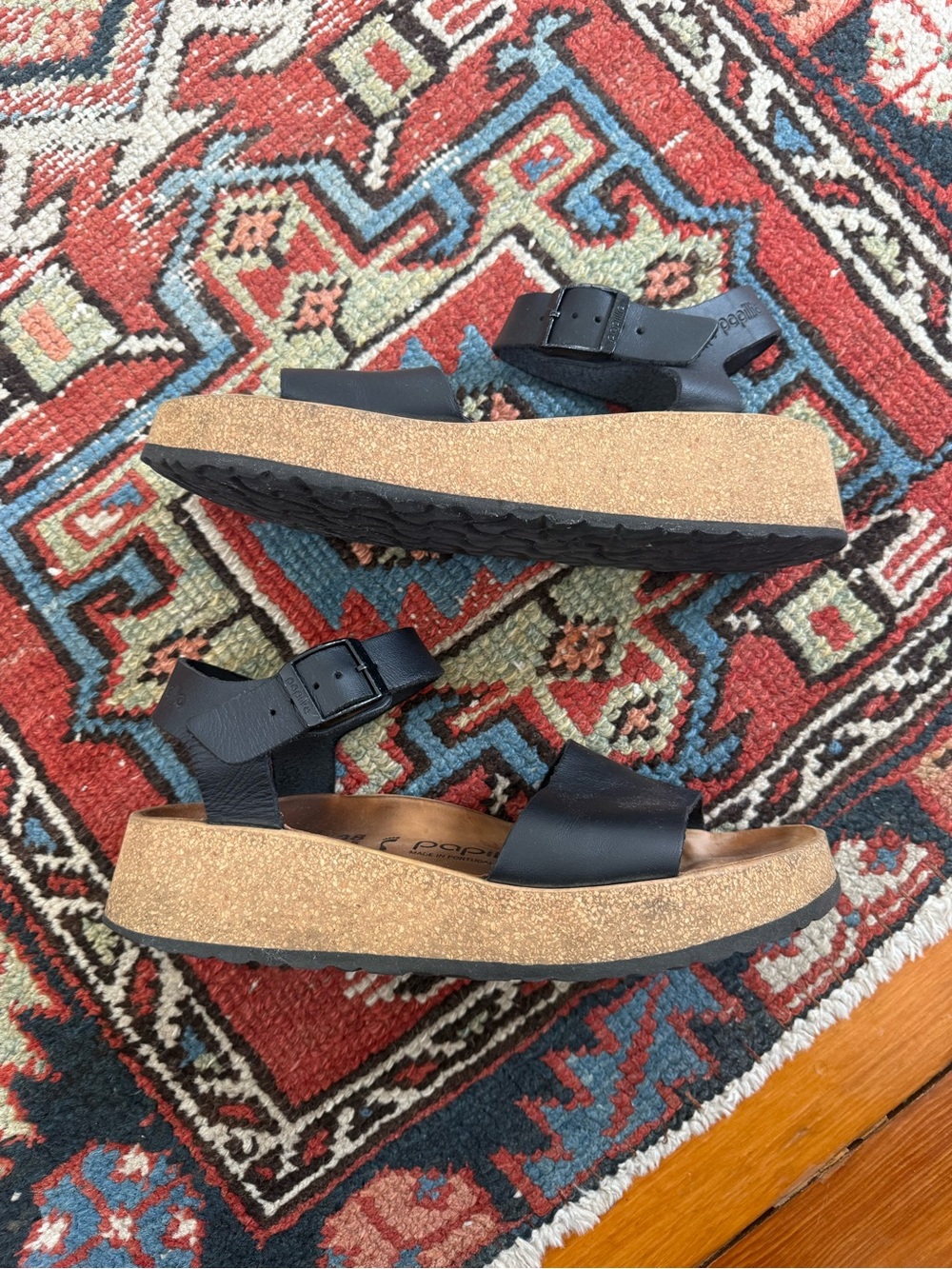 Papillio by Birkenstock Glenda Leather Wedge Sandal sz. 38